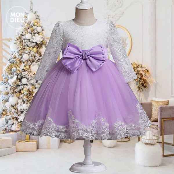 Vestido Yamile color lila para niña – Mondieu Vestidos